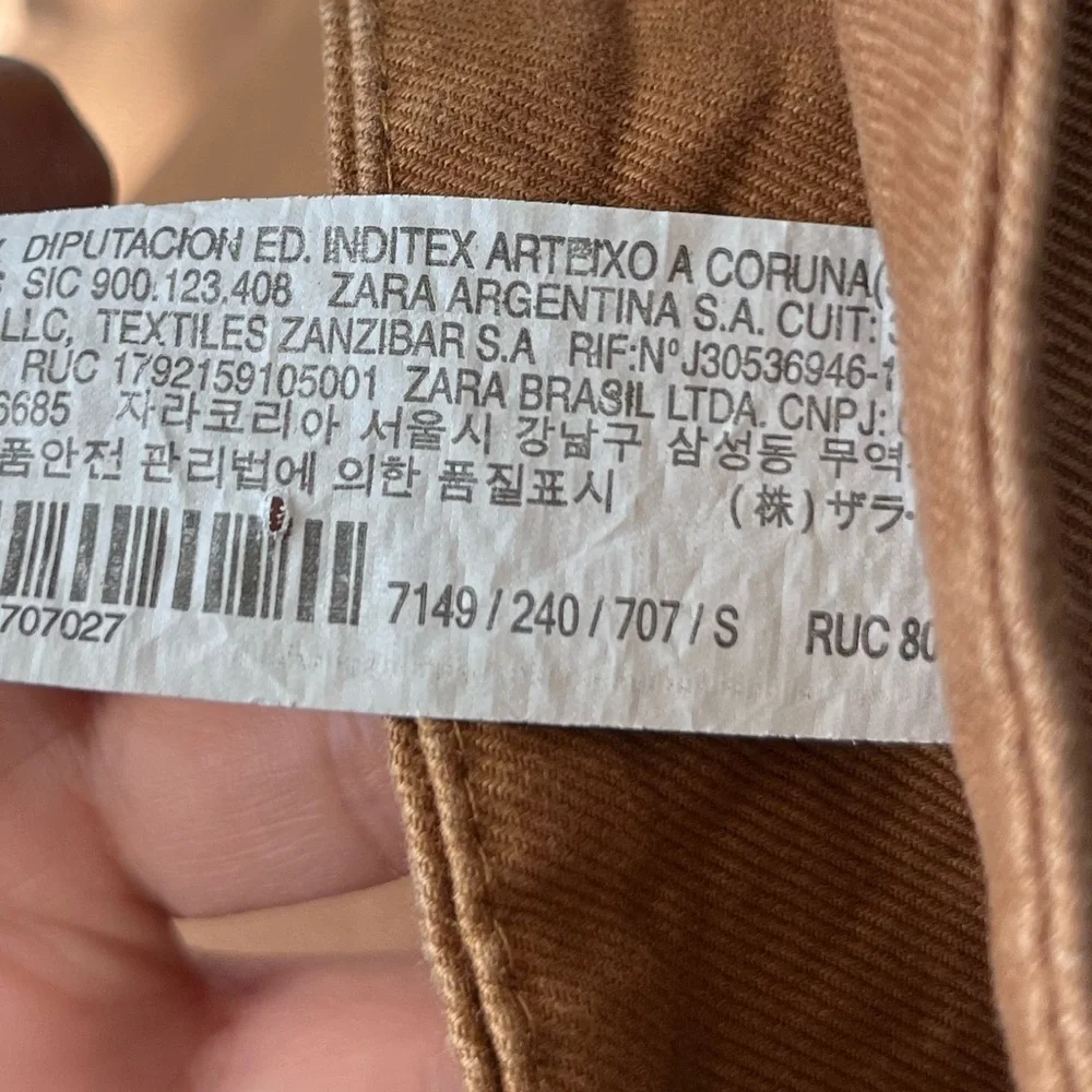 ZARA  SNAP BUTTON CUFFED PANTS-TAUPE BROWN-7149/240